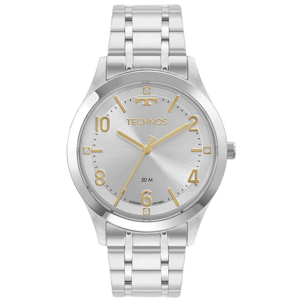 RELOGIO TECHNOS FEMININO 2036MOK/1K - AÇO - Prata | Casas Bahia