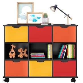 Nicho Organizador com Rodízios Toys 6 Gavetas Q01 Preto/Colorido - Mpozenato