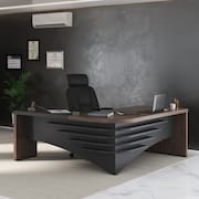 Mesa Tamburato Diretor em L Artany Charuto/Preto