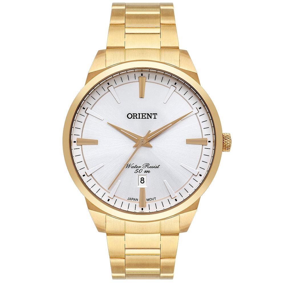 Relógio Orient Masculino MGSS1215 S1KX Pulseira Aço Dourado