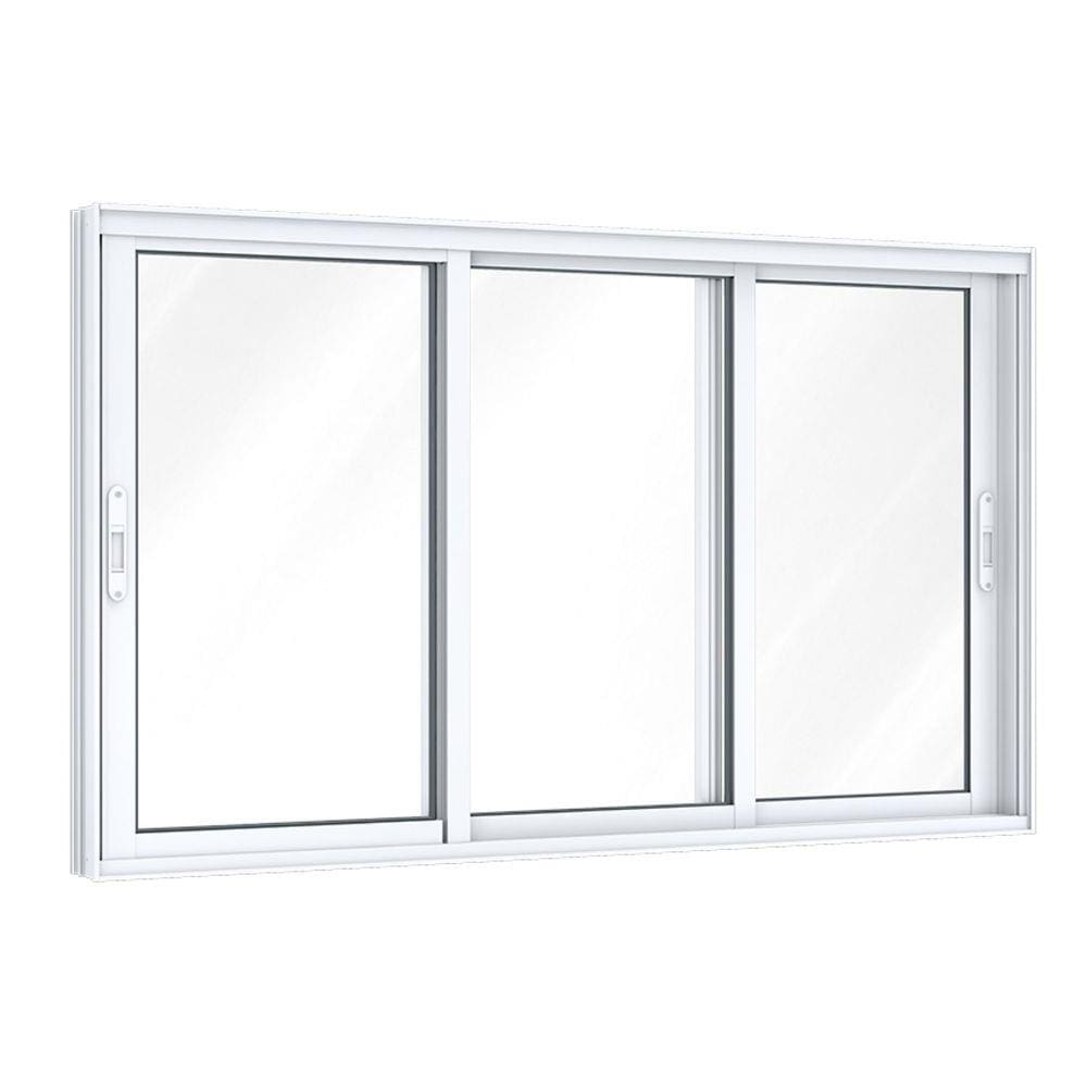 Janela de Correr Alumínio Lateral 3 Folhas Móveis Lucasa Eccellente 120cmx150cm Branco