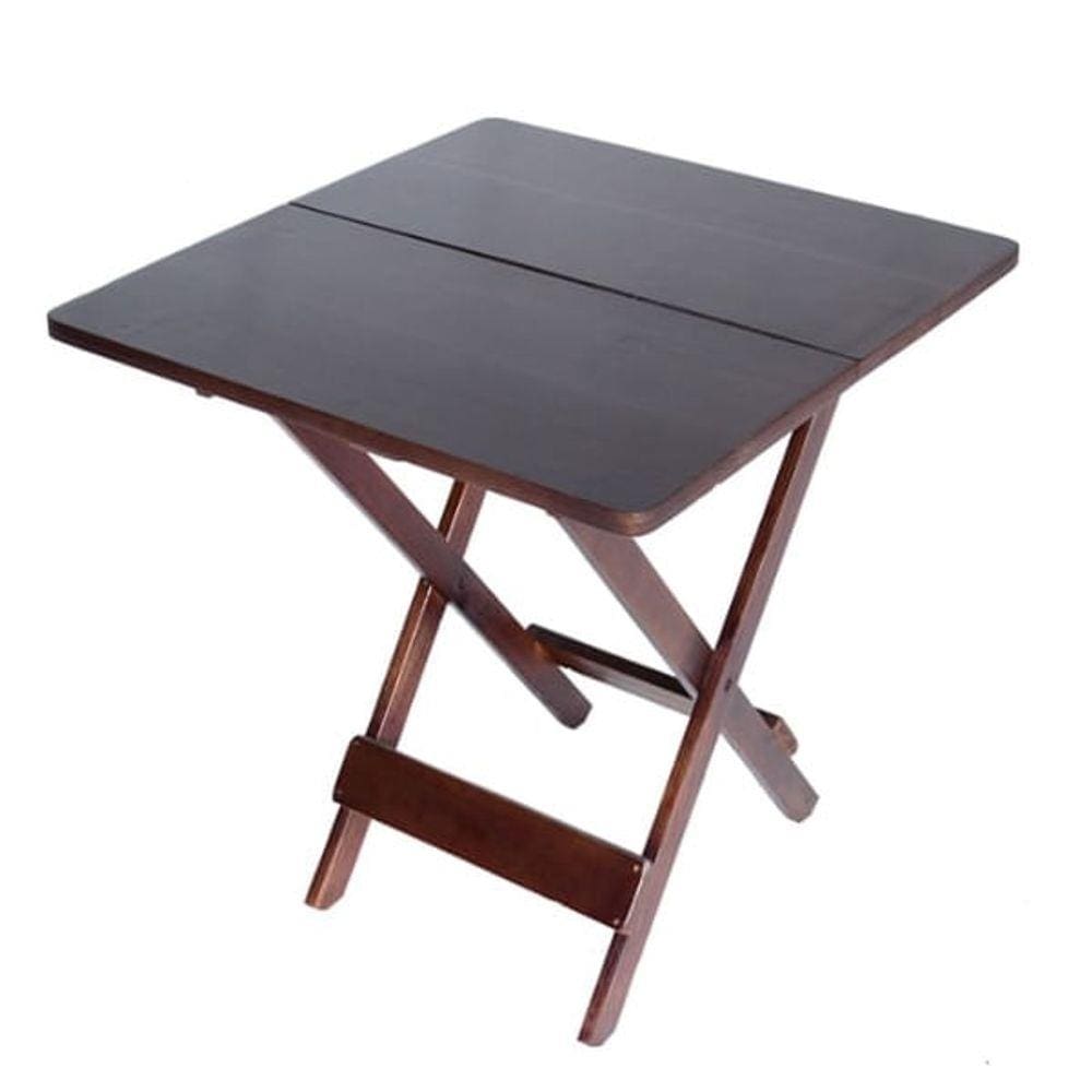 Mesa Dobravel 2 Partes Madeira Imbuia 60X60cm - So Mesas So Cadeiras