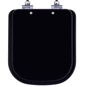 Assento Sanitário Laqueado Soft Close Debba Onix Preto Fosco