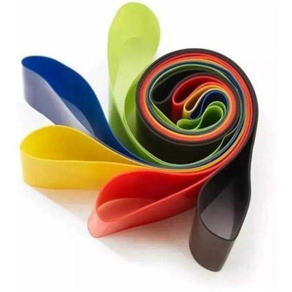 Kit 5 Faixas Elásticas Thera Band Exercícios Em Casa