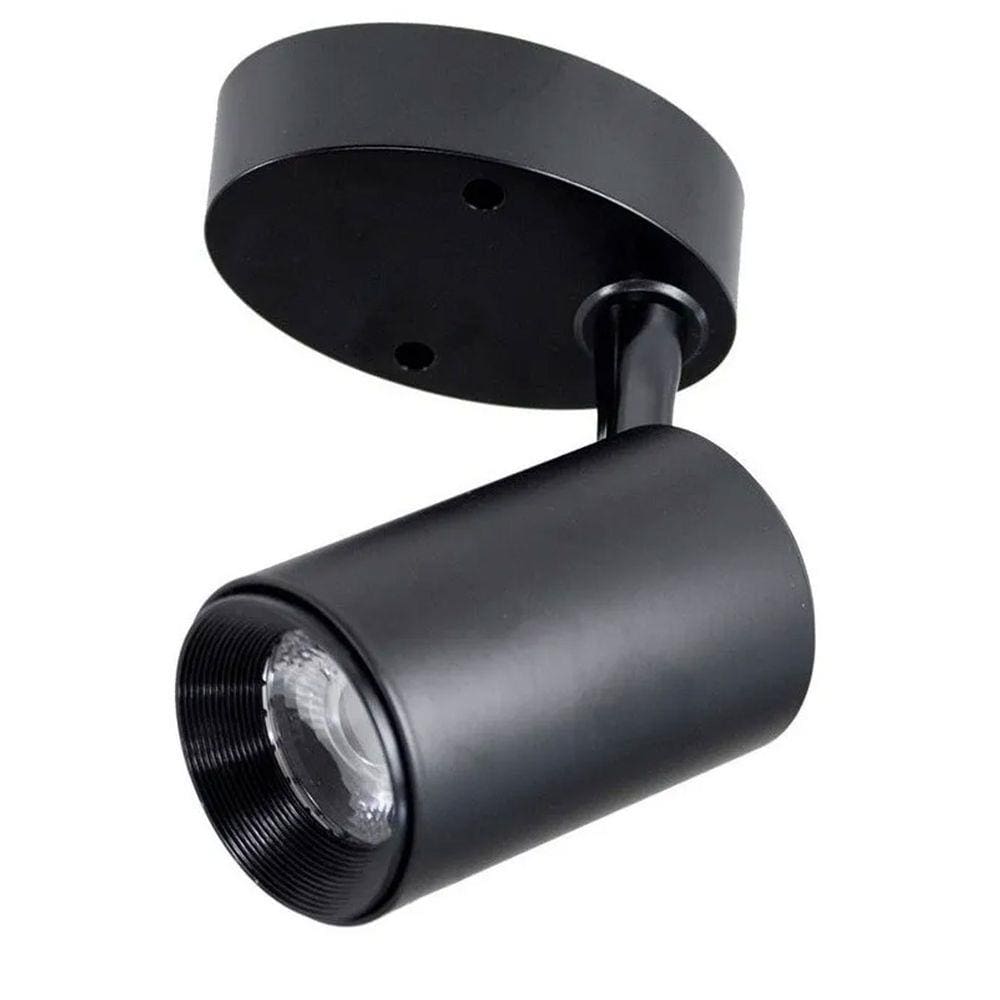 Spot de Sobrepor Preto LED 7W 3000K Bivolt DS7077 Delis