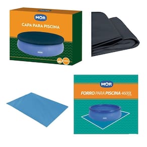 Kit Capa + Forro Para Piscina Splash Fun 4600 Litros - Mor