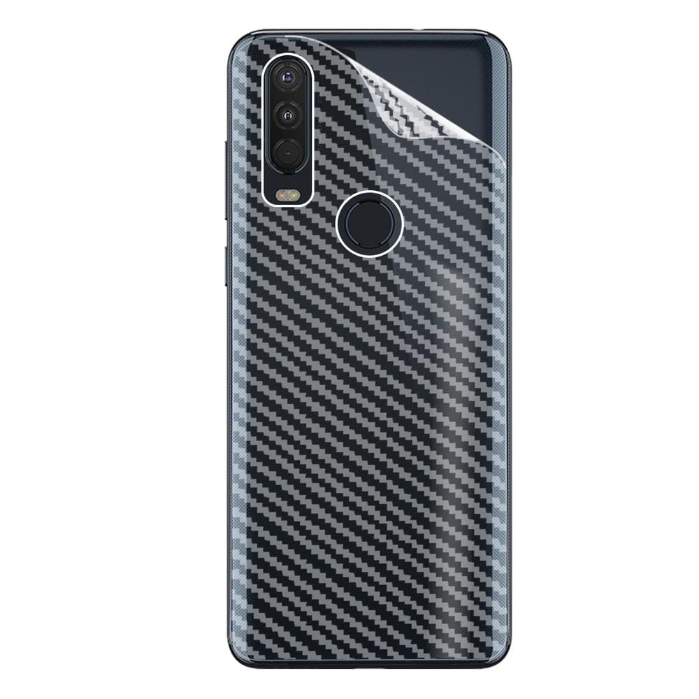 02 Película Fibra Carbono Skin Traseira Moto One Action XT2013 6.3 - Cell In Power25