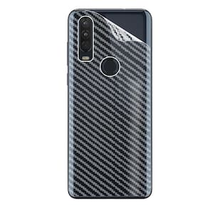 02 Película Fibra Carbono Skin Traseira Moto One Action XT2013 6.3 - Cell In Power25