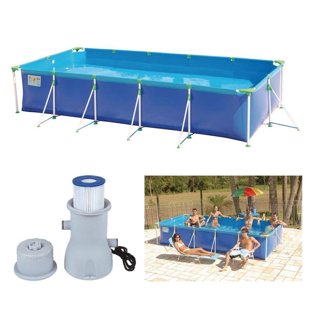 Kit Piscina Premium 7600 Litros + Filtro Bomba 3600 L/h - Mor