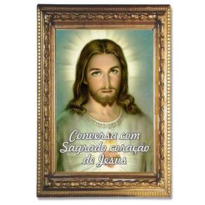 Santinho Conversa Com Sagrado Coração De Jesus 1000 unidades