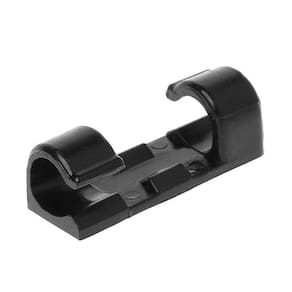 Kit Clip Organizador de Cabos e Fios Adesivo 3M 100 Un Fixador ZigZag Passa Fio Preto TV Rede PC