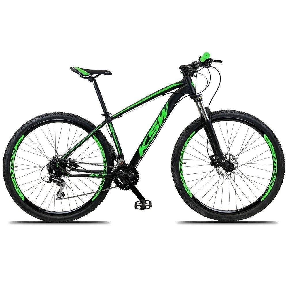 Bicicleta Ksw Xlt Disc M Aro 29 Susp. Dianteira 24 Marchas - Preto/verde