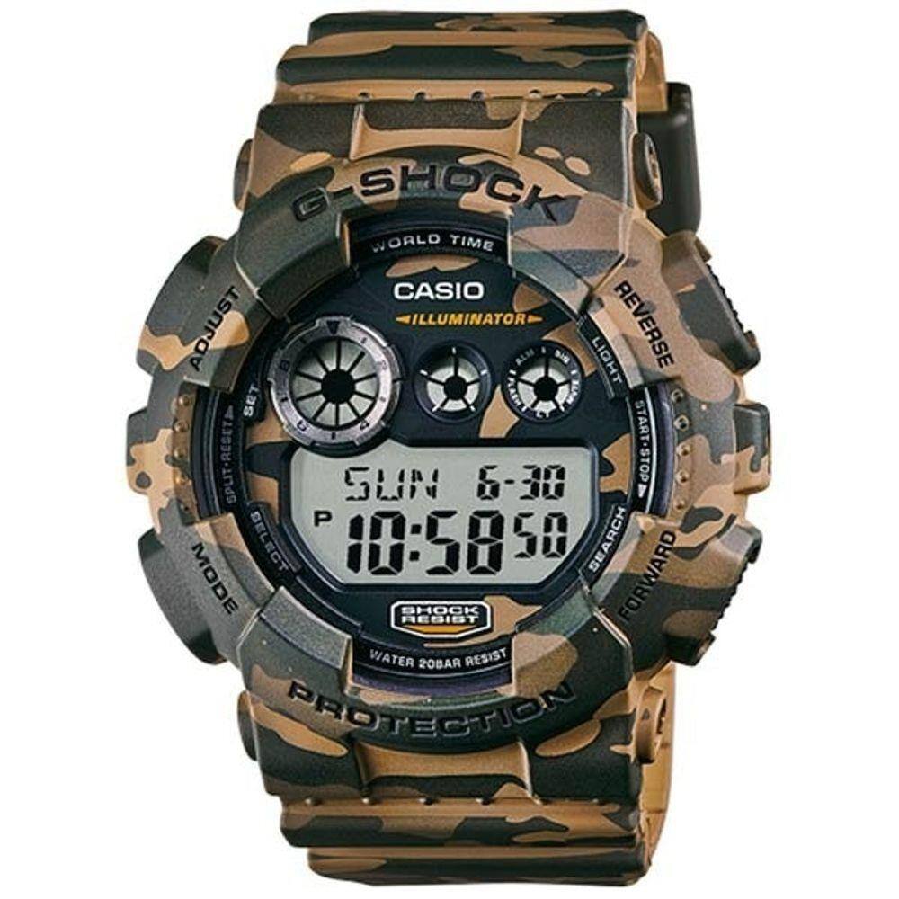 g shock camuflado vermelho