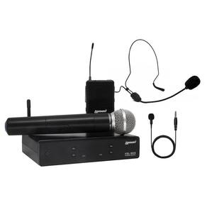 Kit Microfone Uhf Com 2 Canais De Frequencia Fixa Xsl 503
