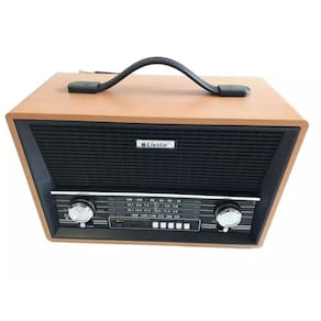 Rádio Portátil estilo retrô/Vintage Bluetooth Mp3 Aux Bivolt