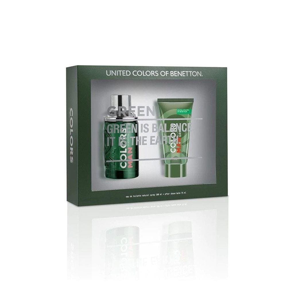 Kit Benetton Colors Man Green EDT 100ml + After Shave 75ml