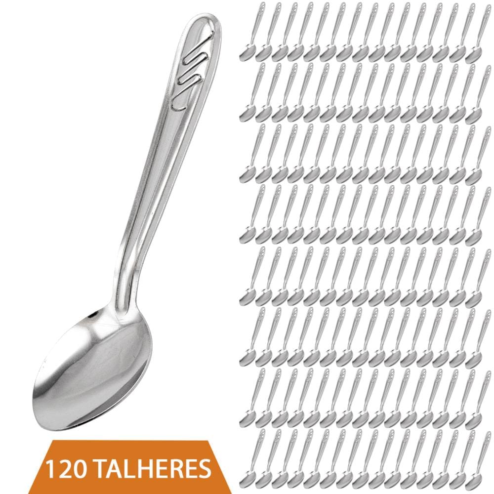 Conjunto Colheres de Sobremesa 120 Peças Restaurante Buffet