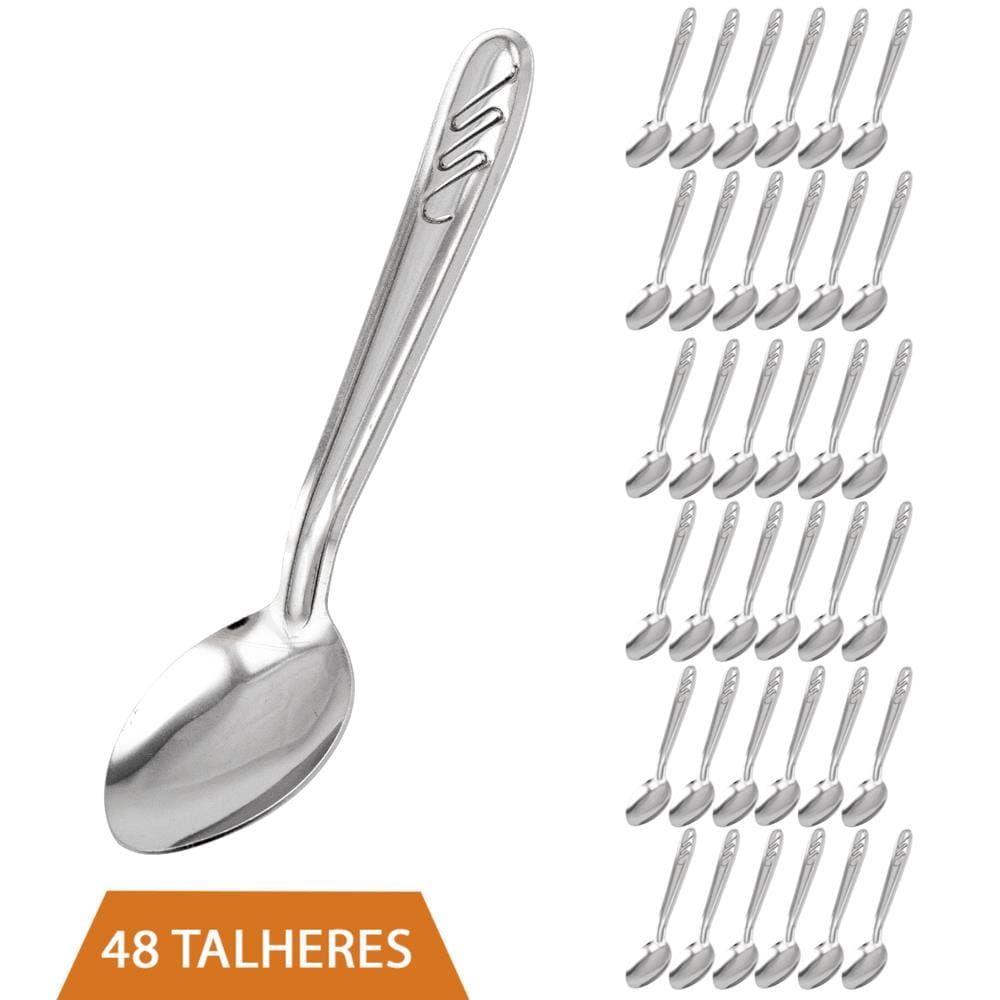 Conjunto Colheres de Sobremesa 48 Peças Restaurante Buffet