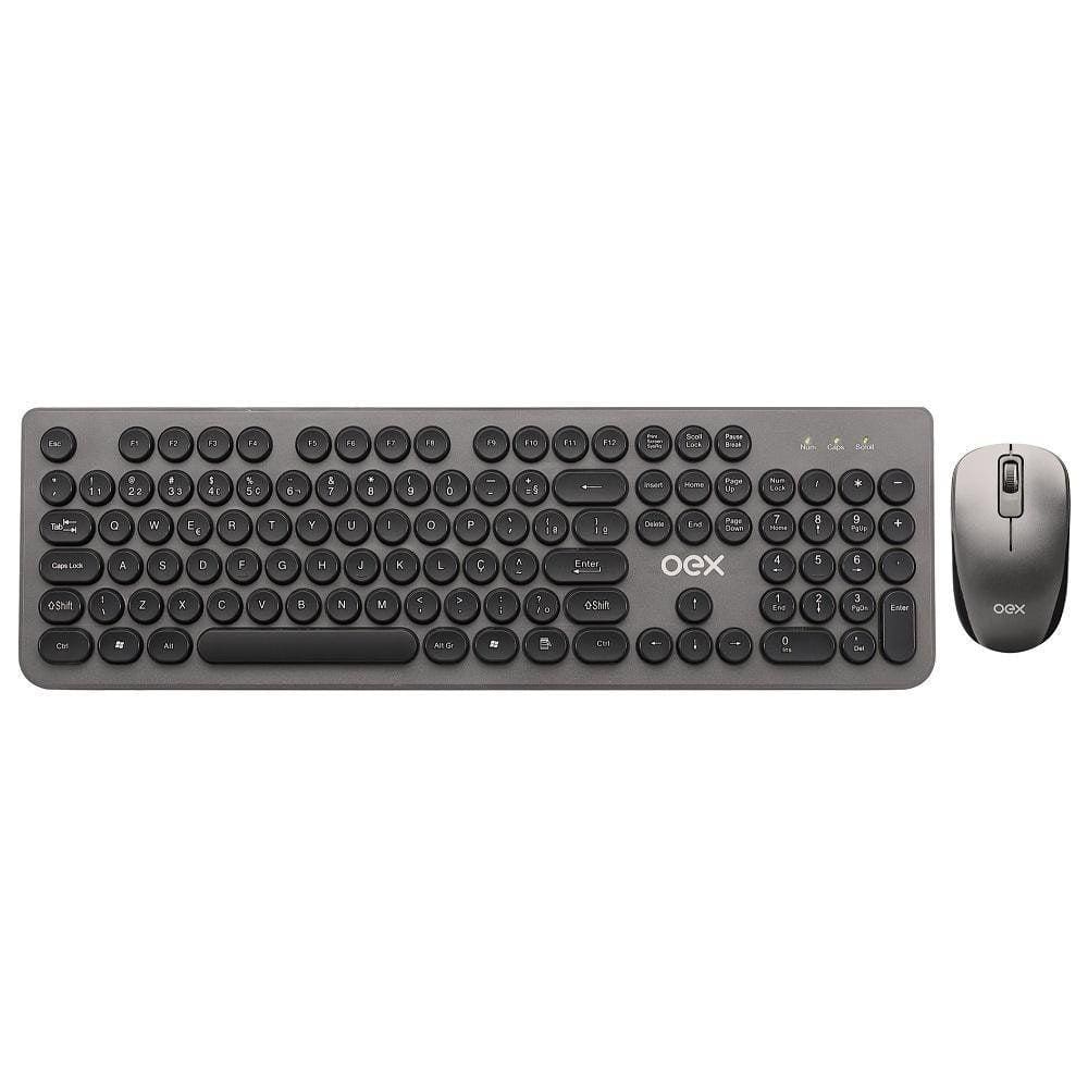 Combo Teclado E Mouse Sem Fio Tm410 Preto Pop + Oex -
