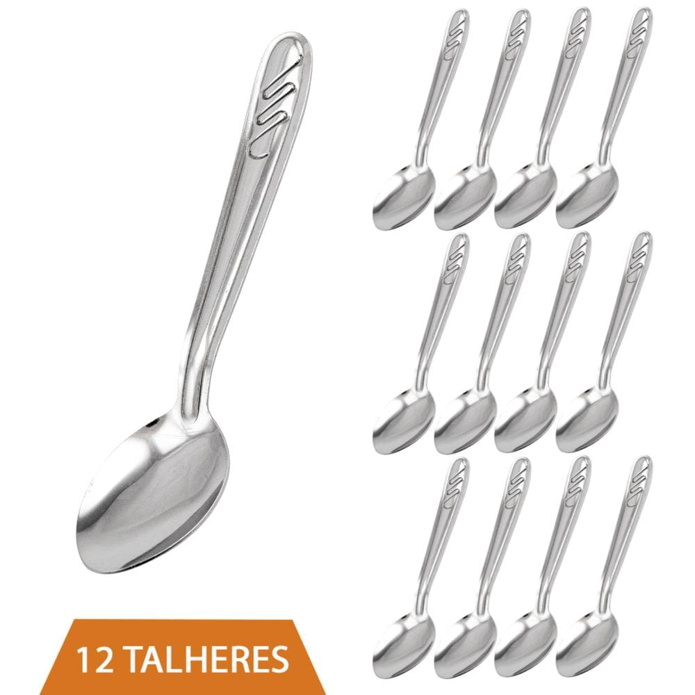 Conjunto Colheres de Sobremesa 12 Peças Restaurante Buffet