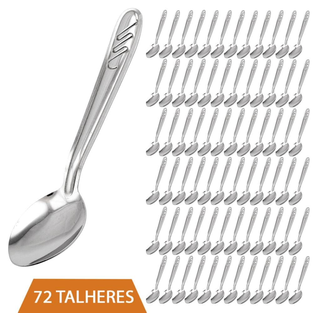 Conjunto Colheres de Sobremesa 72 Peças Restaurante Buffet