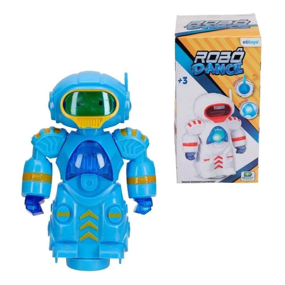 Robô Azul Dance com Sensor De Luz e Som - ETITOYS