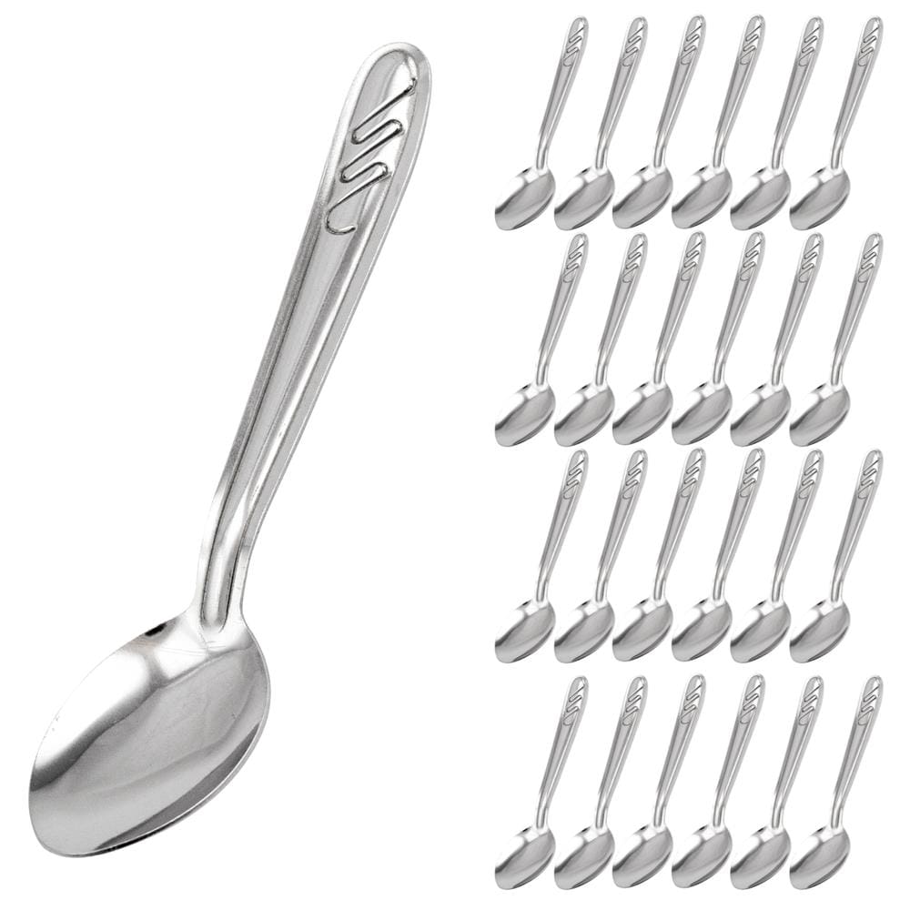 Jogo 24 Peças Colher De Sobremesa Talher De Mesa Restaurante