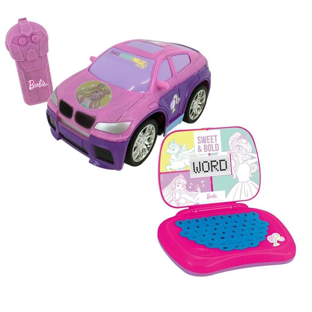 Carrinho de Controle Remoto Barbie Style Machine Candide