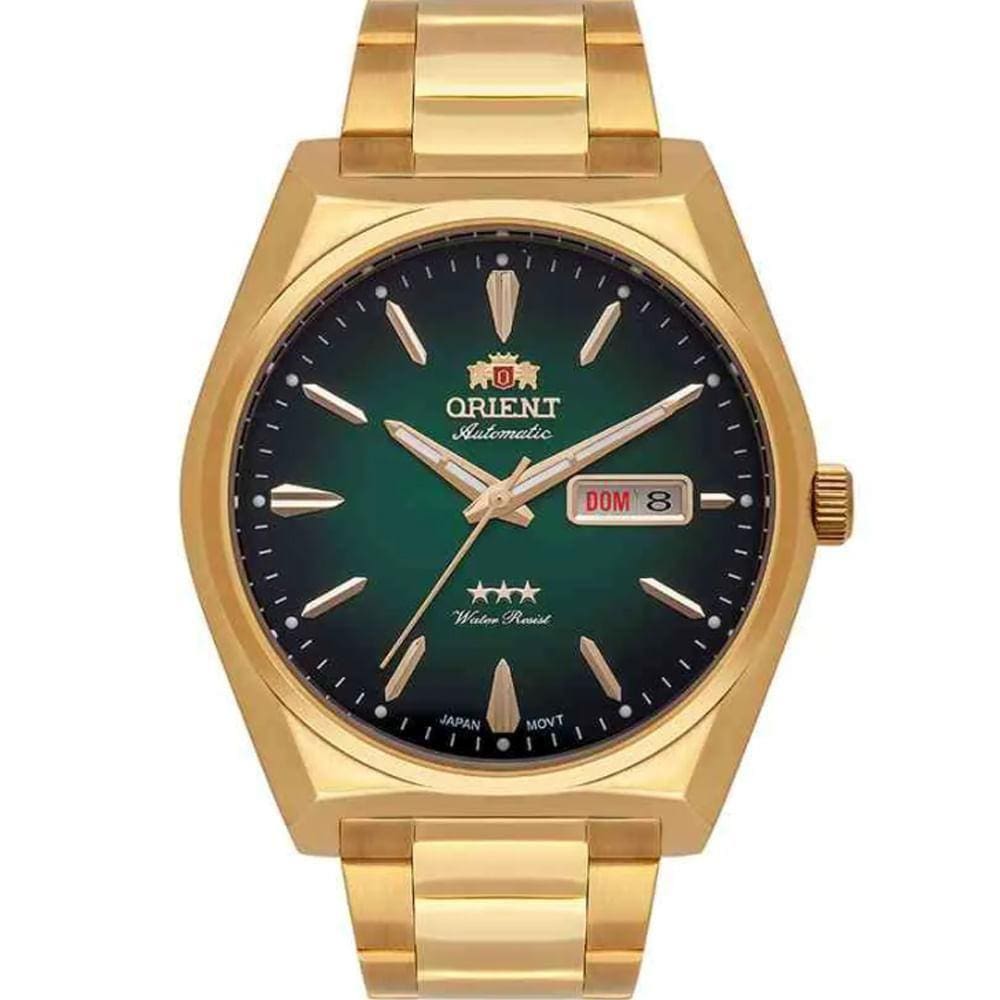 Relógio Orient Masculino Analógico Dourado - F49GG013 E1KX