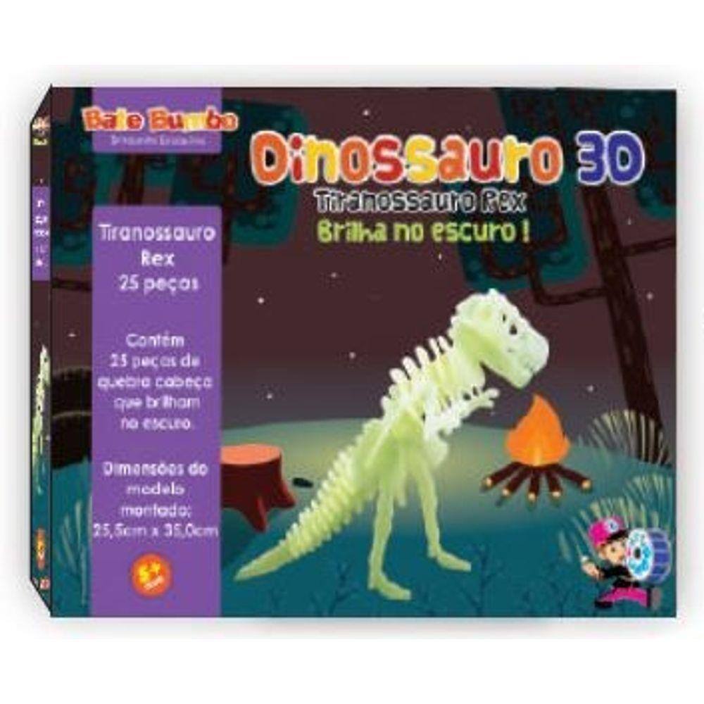 Dinossauro Dimeterodon p/ montar, Quebra-Cabeça 3D, 30 peças, Brinquedo e  decoração MDF