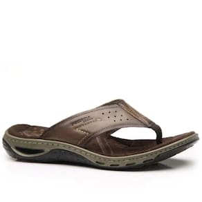 Chinelo Dedo Casual Masculino Couro Amortech Pegada 131663
