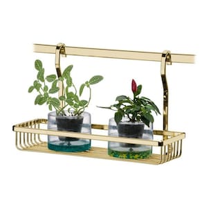 Suporte Prateleira Porta Utensílios Temperos De Barra Cozinha Dourado - 2802DD Future