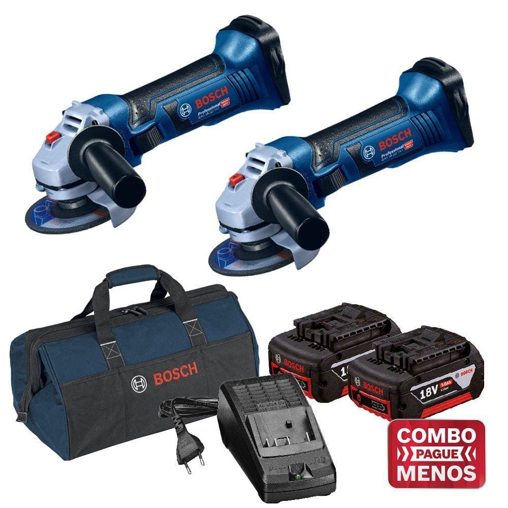 Kit 2 Esmerilhadeiras a bateria 18V GWS 18-125V-LI + Bolsa
