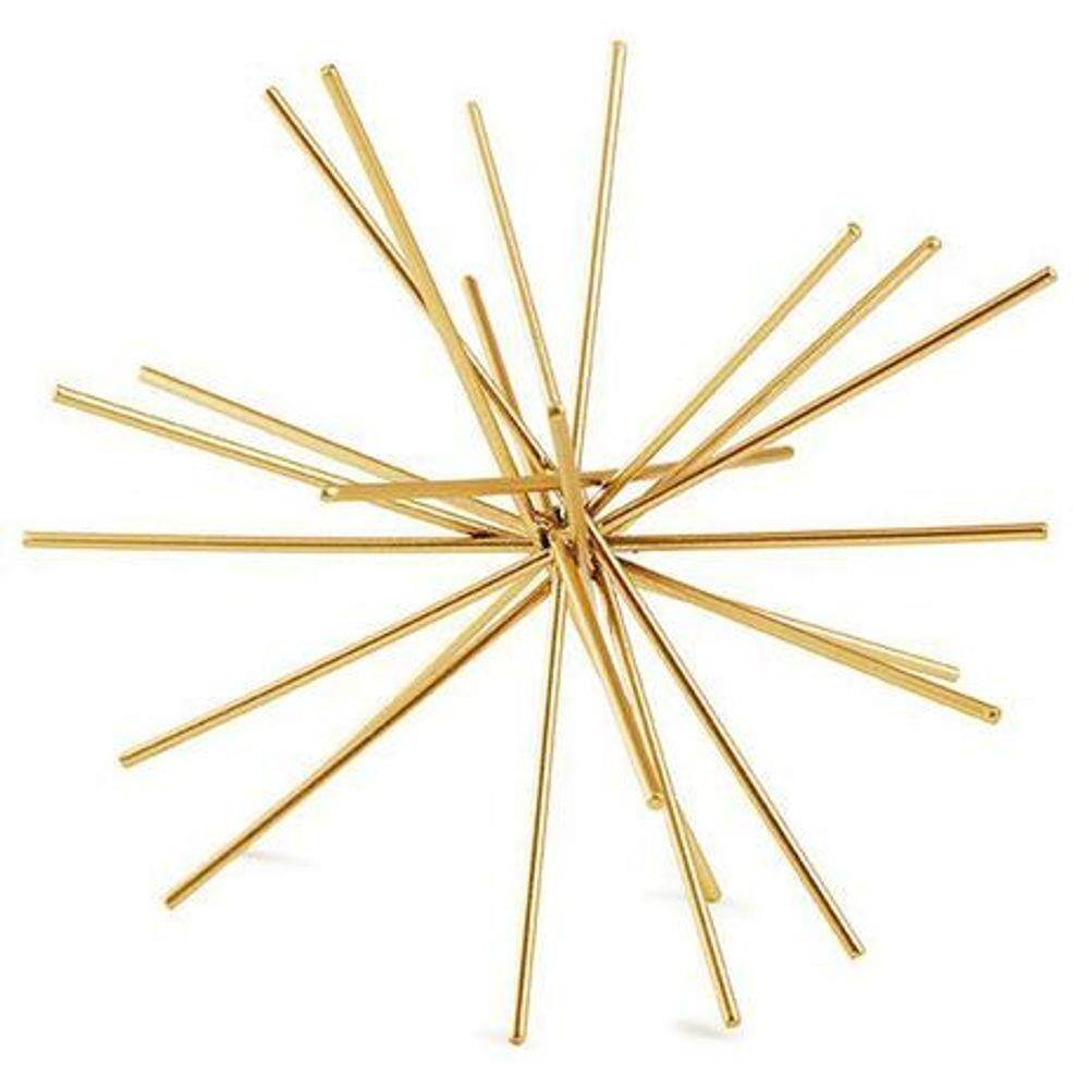 Ouriço em metal 18x18cm Dourado - Mart