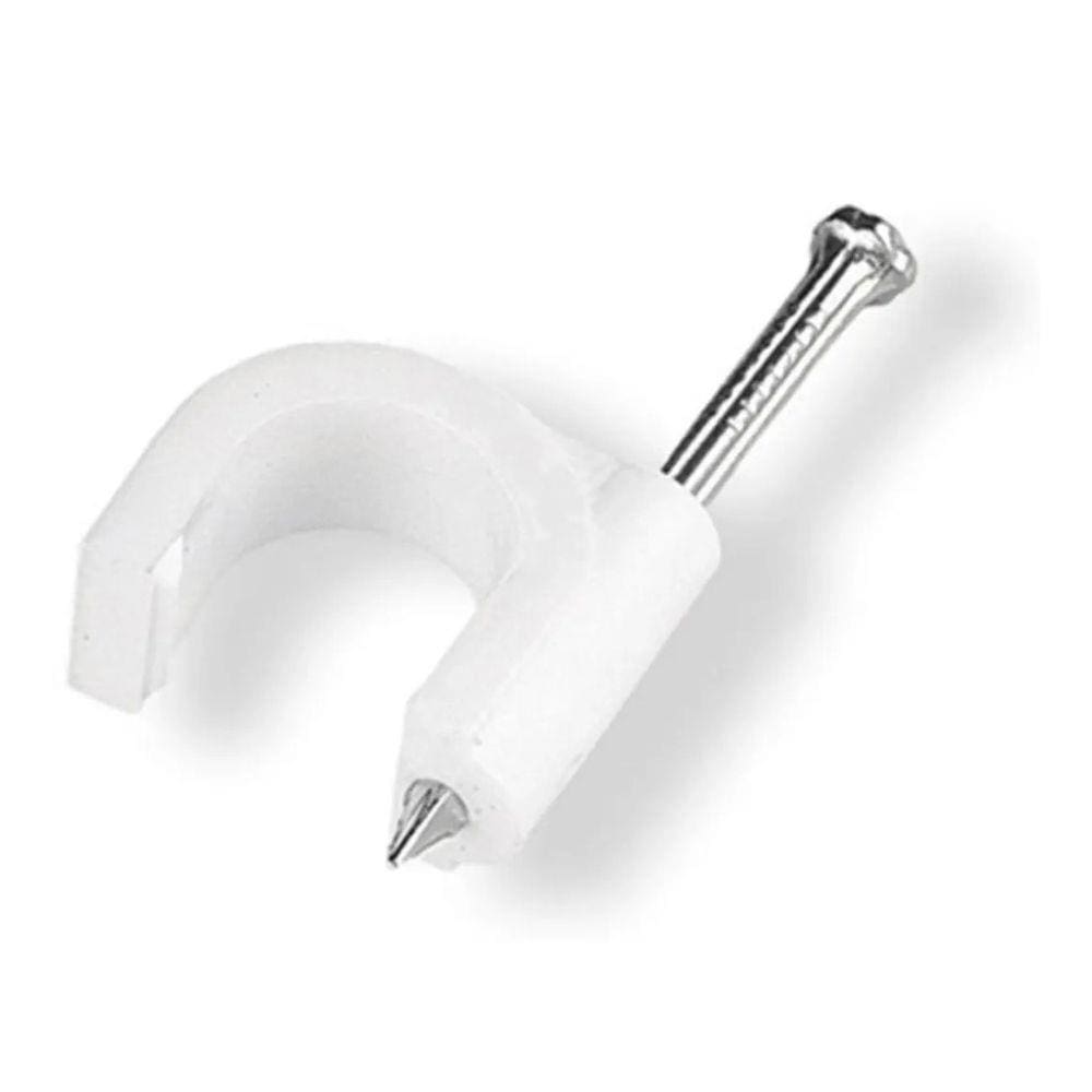 Fixador De Cabo Rg59 5mm Branco - 1000 Unidades
