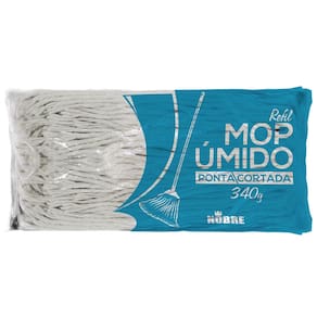 Refil mop umido 290g (70% algodao 30% poliester ponta cortada) NOBRE