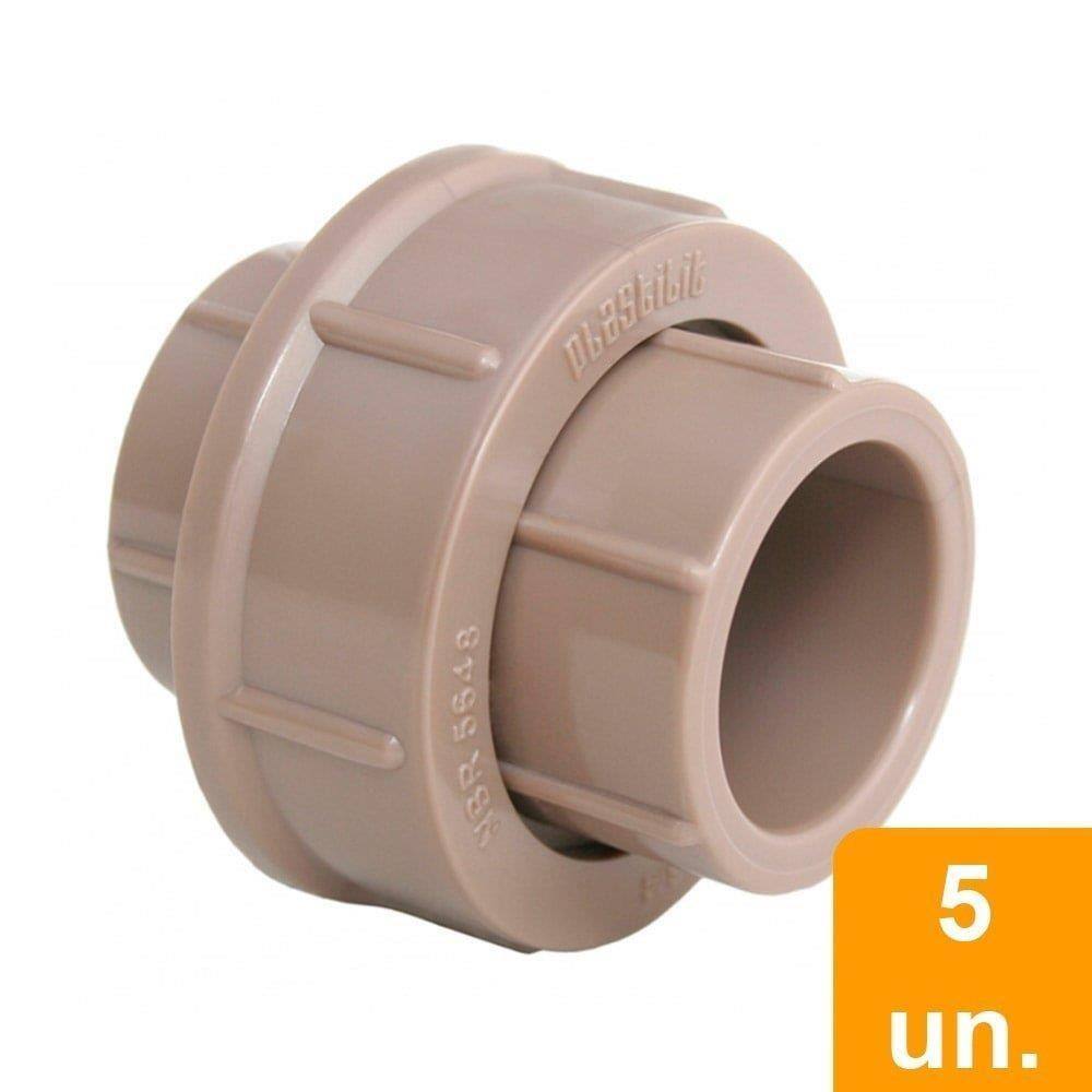 União Soldável Plastilit 40mm Embalagem com 5 Unidades