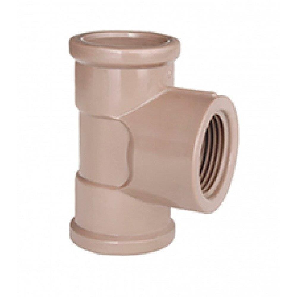 Tee Soldável Plastilit com Rosca 25mm x 1/2 Embalagem com 50 Unidades