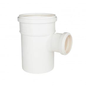 Tee de Redução para Esgoto Plastilit 100 x 75mm Embalagem com 10 Unidades