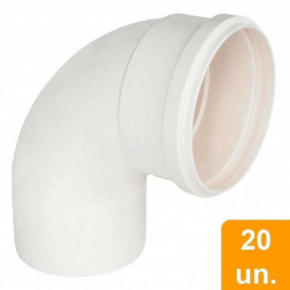 Curva para Esgoto Plastilit Primário 90° Curta 50mm Embalagem com 20 Unidades