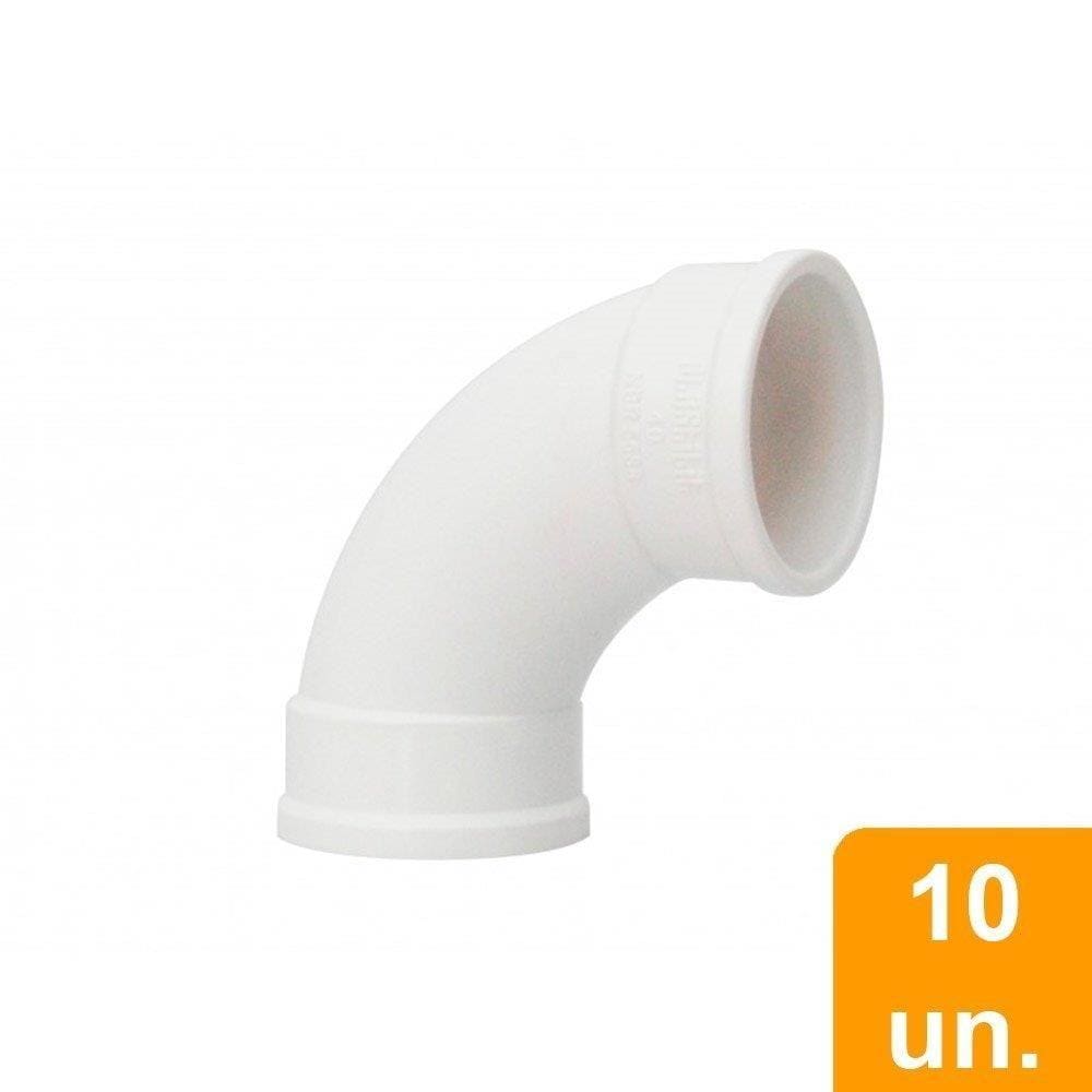 Curva Esgoto Primário 90º Curta Plastilit 100mm - Embalagem com 10 Unidades