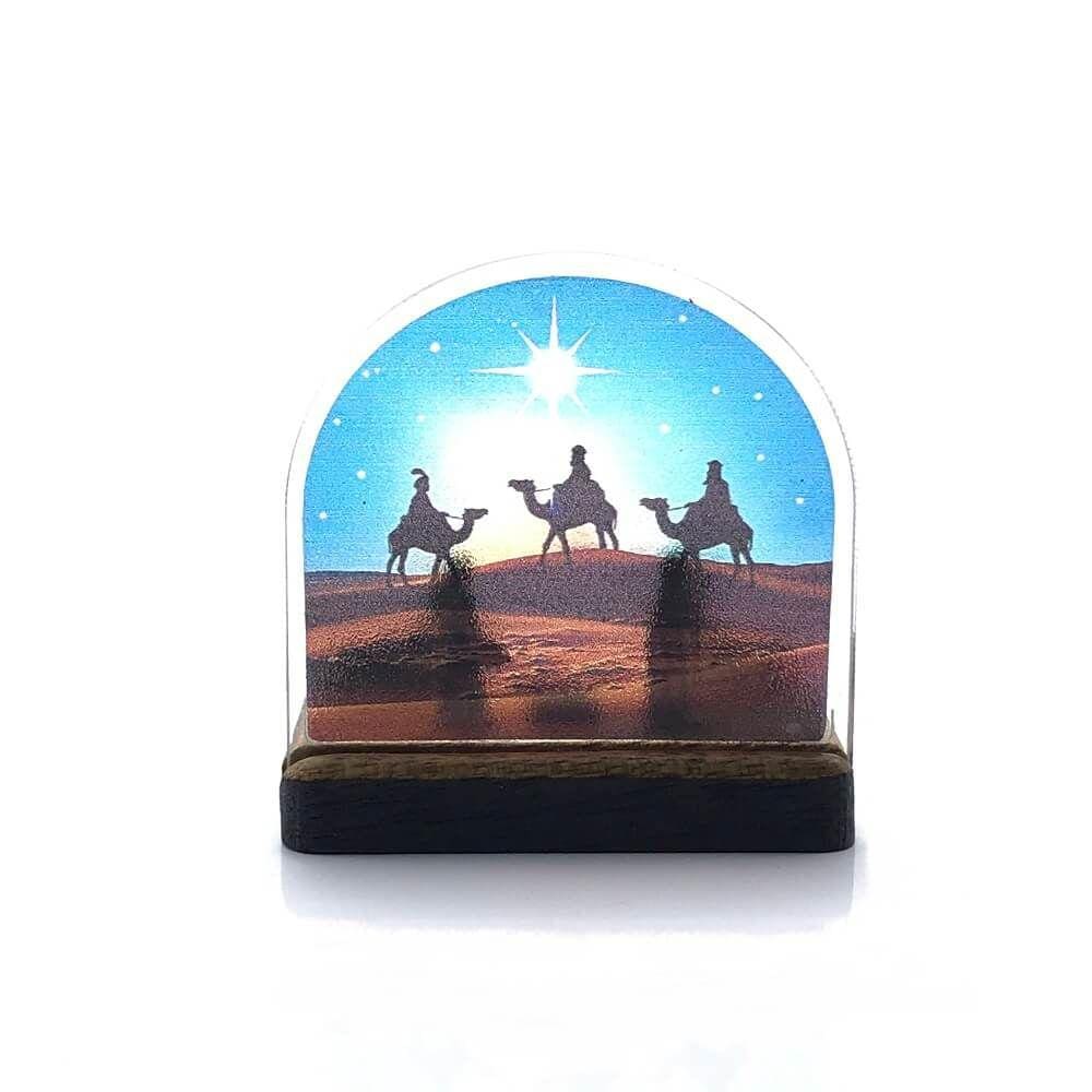 Mini Presépio Natal Oval Acrílico