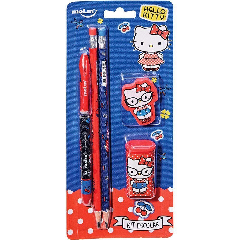 Kit Escolar Hello Kitty Com 5 Itens Cores Sortidas - Molin