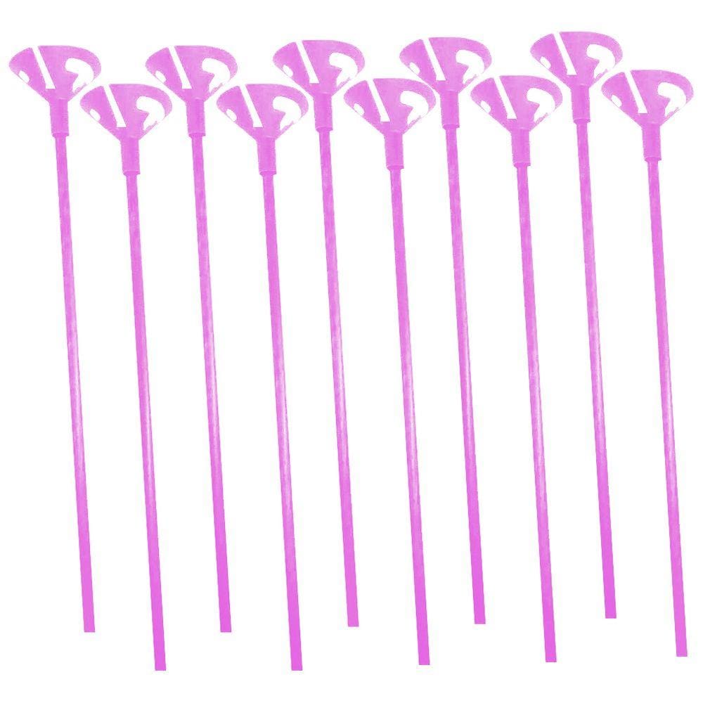 Vareta com Suporte para Balões 33cm Pink - 10 Unidades