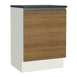 Balcão Acordes 100% Mdf 60cm 1 Porta Branco Rustic