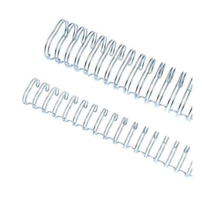 Wire-o Garra Duplo Anel 1"1/8 250 Fls A4 2x1 Prata 25 Und