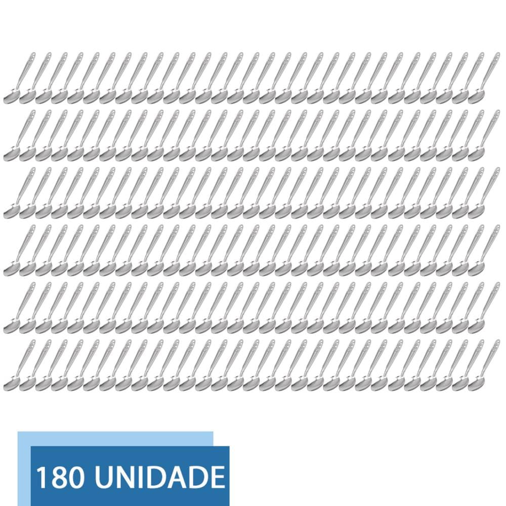 Jogo 180 Colheres de Sobremesa Aço Inox Restaurante Gourmet