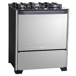 Fogão 5 Bocas Dako Magister Style Preto Mesa de Vidro Bivolt