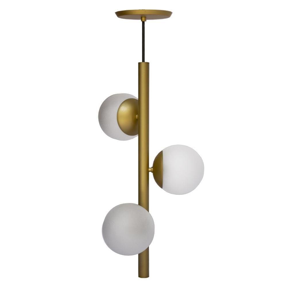 Pendente Globo Trois Dourado Fosco