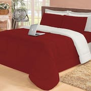 Jogo de Cama Queen com Edredom Lençol Fronha Função Cobre Leito e Cobertor